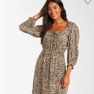 Billabong Leopard Dress Size Large 